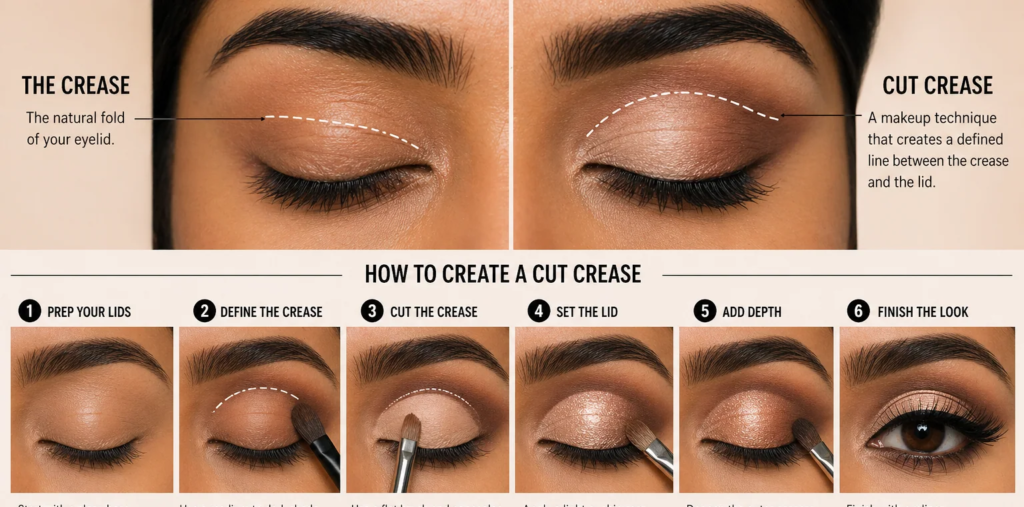 Eye makeup guide featuring trending eye makeup looks, eyeshadow techniques, eyeliner styles, mascara tips and beauty ideas
