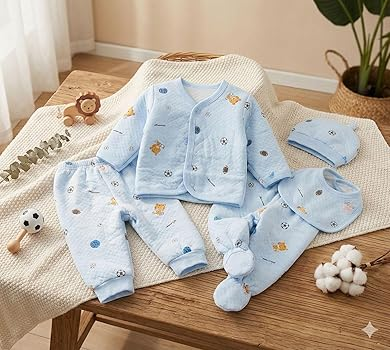 Mother choosing practical baby products for her child at home.